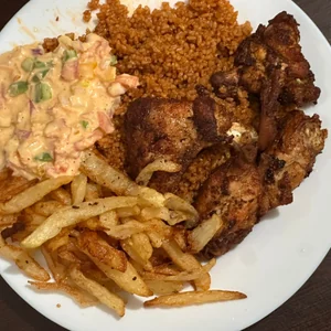 Riz poulet + frites