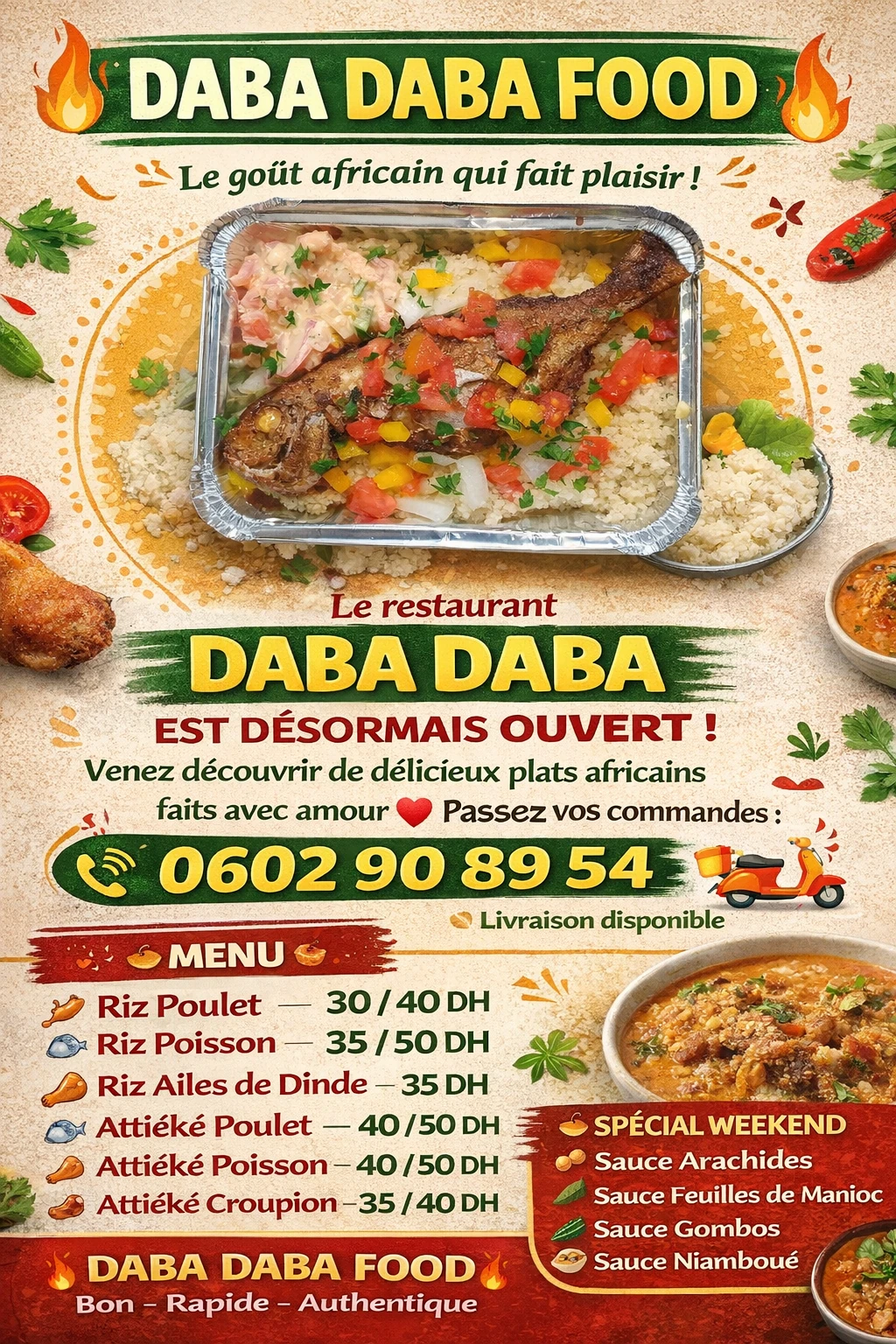 Daba Daba food