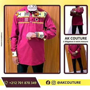 Ensemble Homme Moderne - Chemises  et pantalons & Détails Ethniques - AK Couture